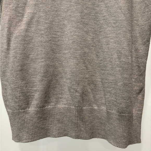 H&M Gray Sweater with Sparkly Sequin Collar Women’s M Holiday Party Top - Picture 7 of 13